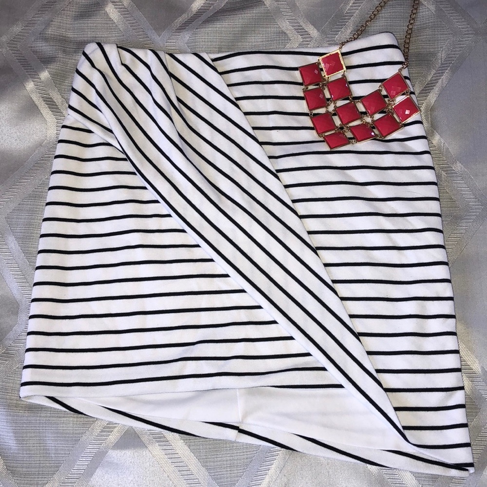 Black & White stripe skirt